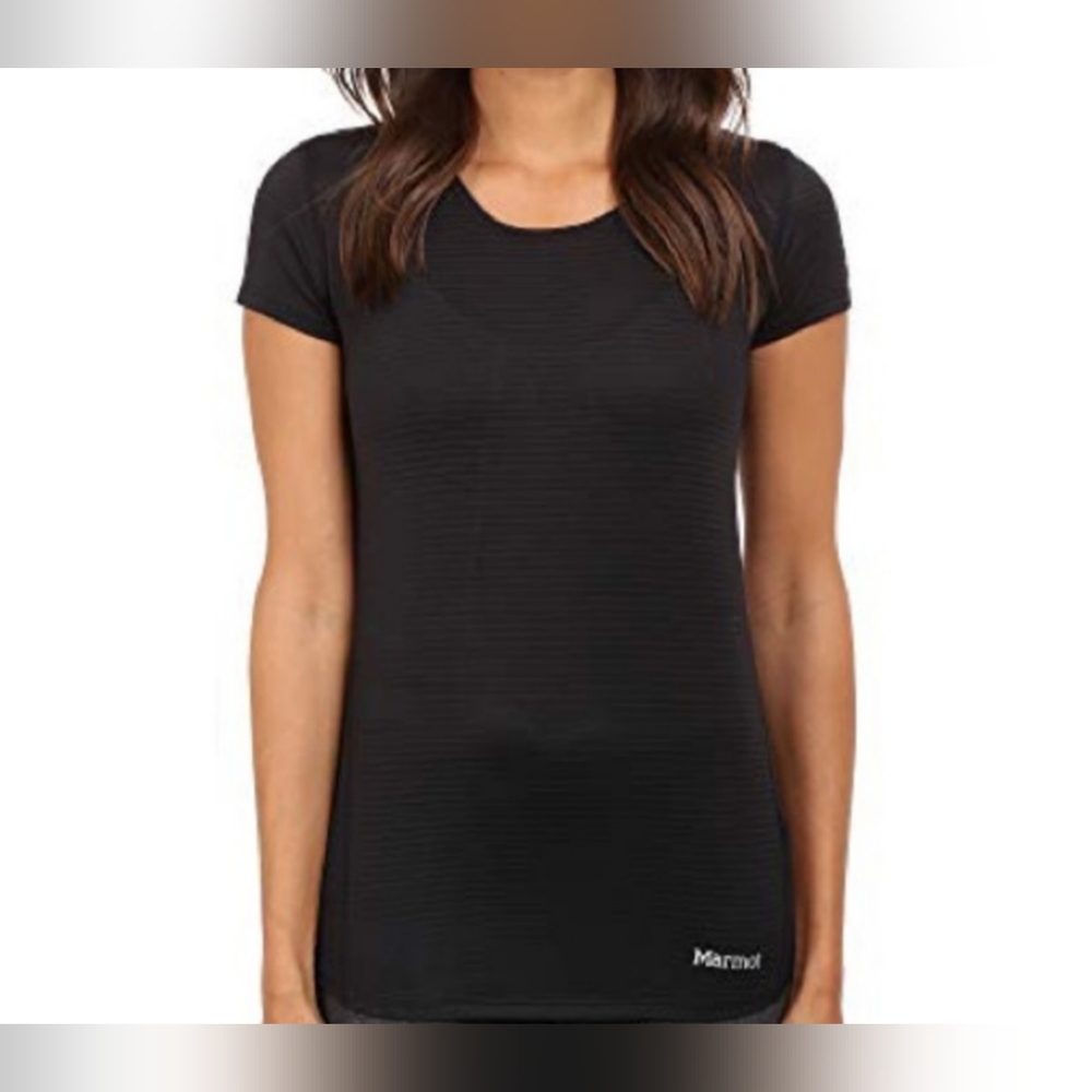 Marmot Aero Short Sleeve Black Running Hiking Activewear Shirt
